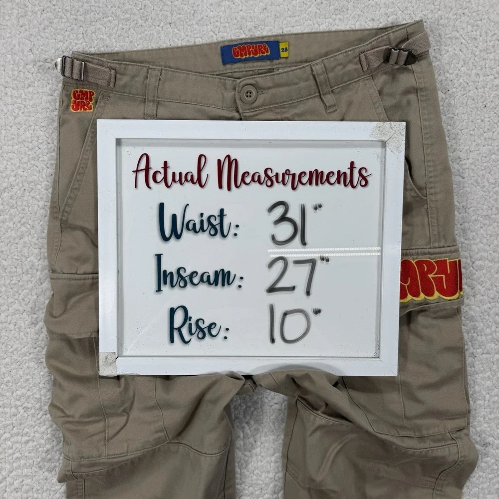Empyre Relax Cargo Pants Men's 28 (Actual 31x27) Embroidered Skate Y2K